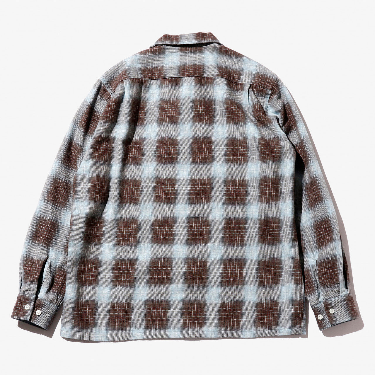 Open Collar Indigo Ombre Plaid | 38110915139-28