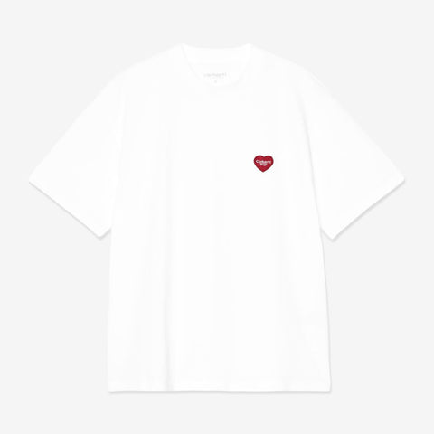 Wmns Short Sleeve Heart Patch T-Shirt