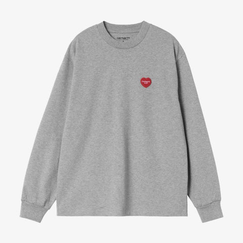Wmns Long Sleeve Heart Patch T-Shirt