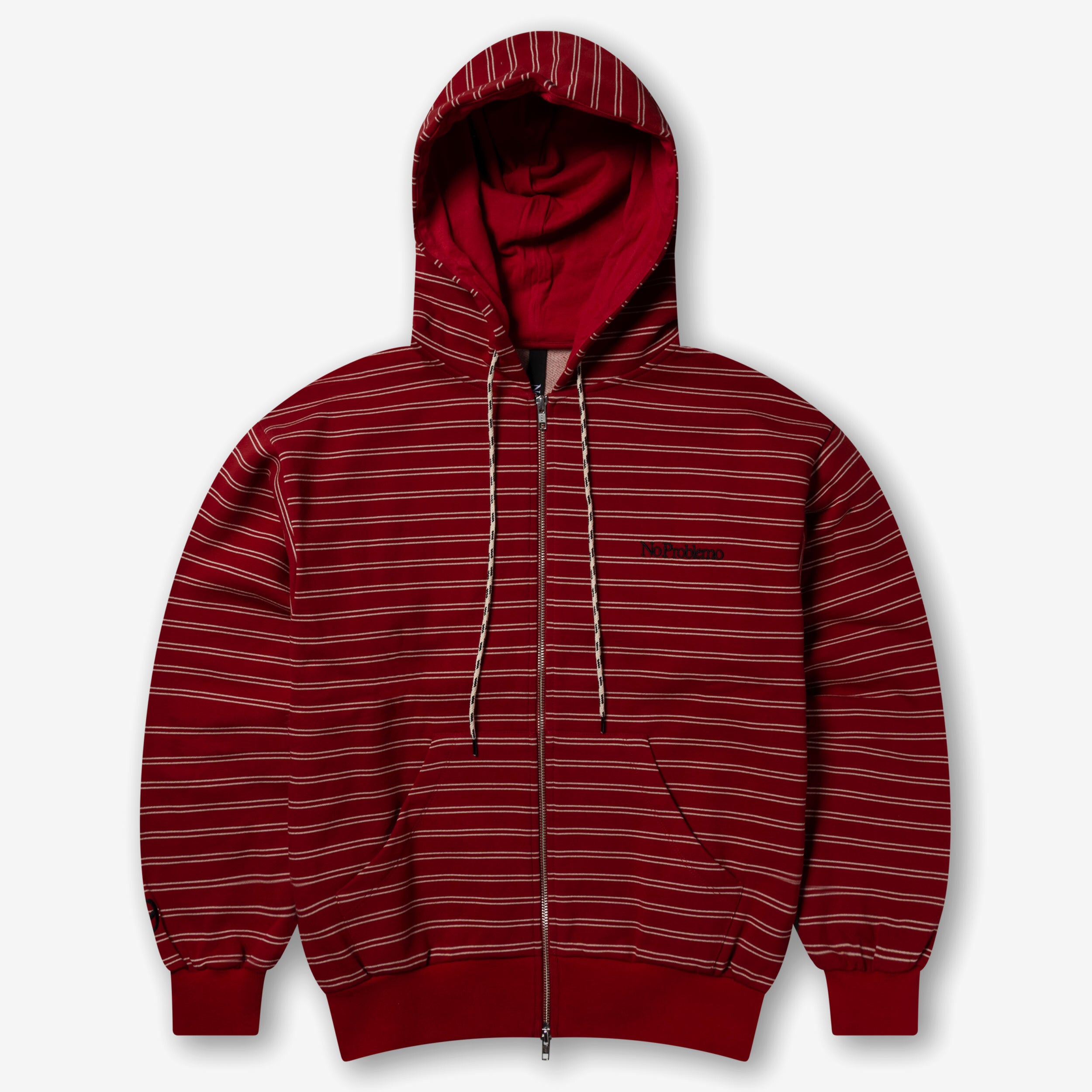 Mini Problemo Stripe Zip Hoodie