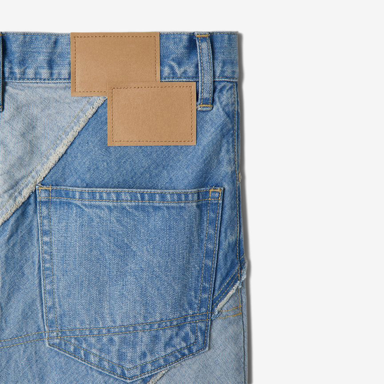 Wmns Eco Bio Washed Denim-Bias Line Skirt