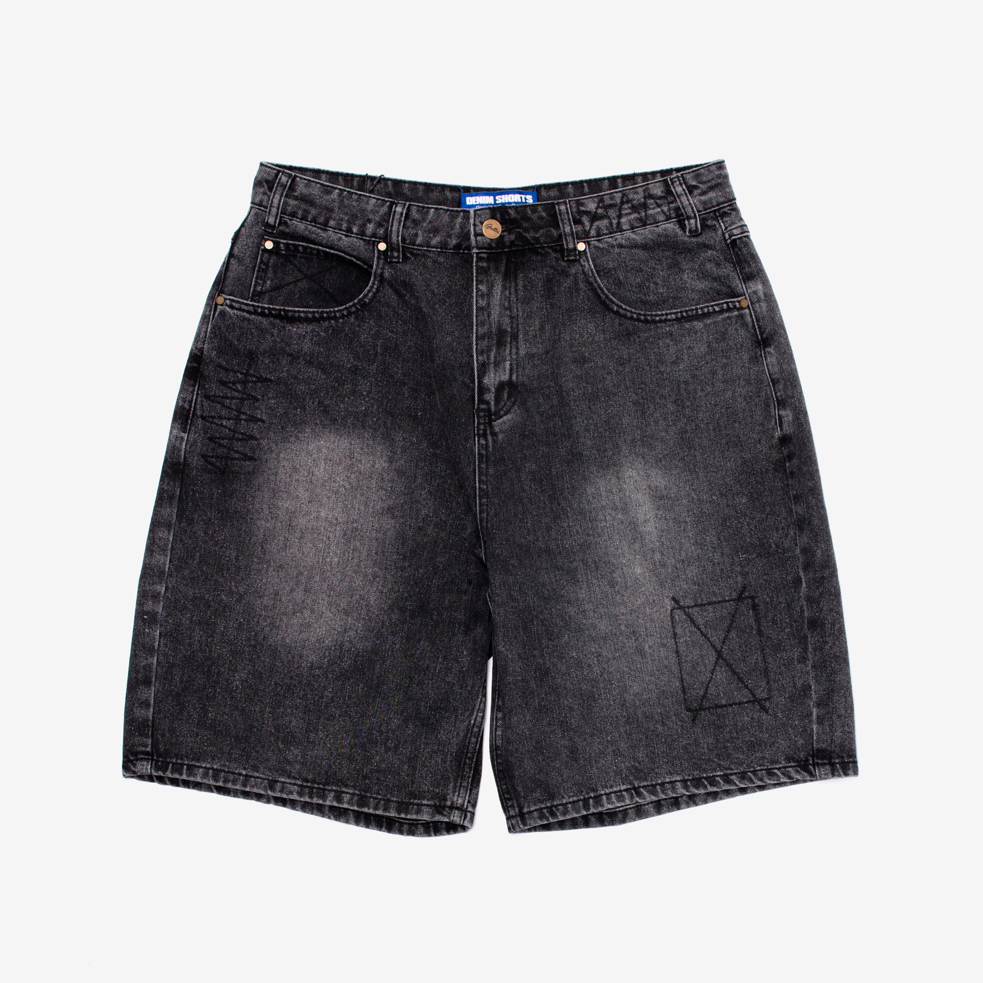 Stitch Denim Shorts