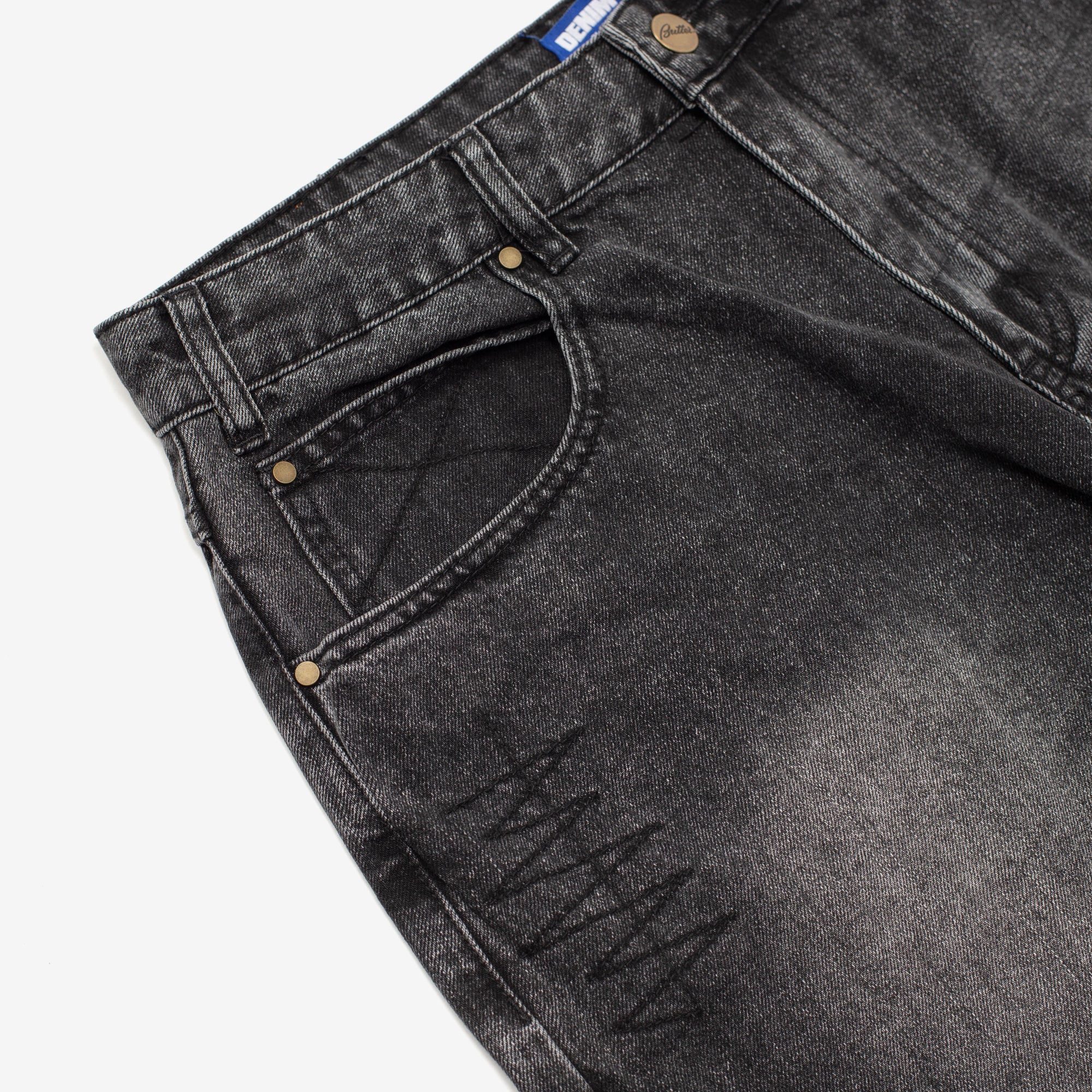Stitch Denim Shorts