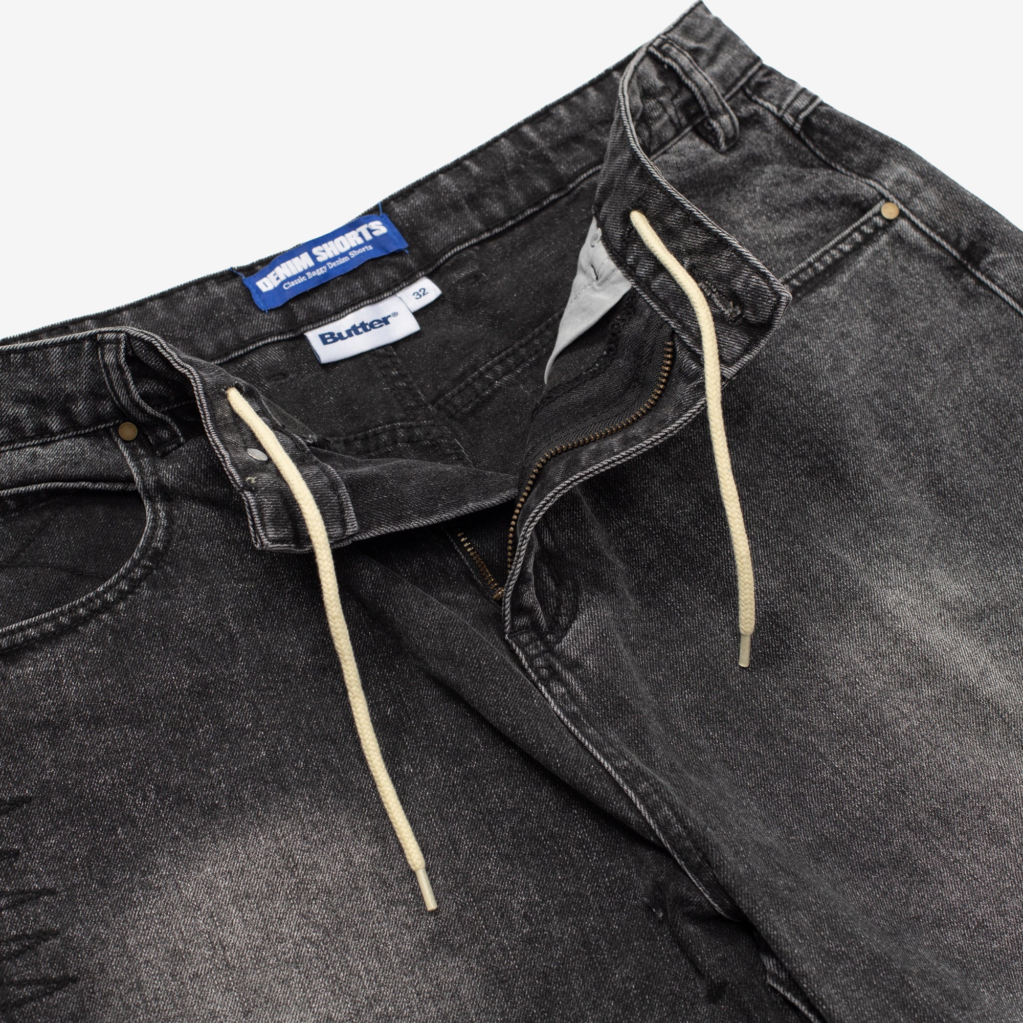 Stitch Denim Shorts