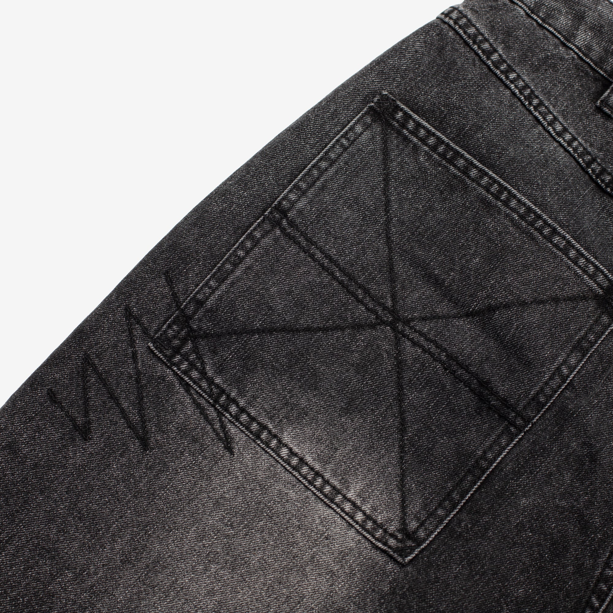 Stitch Denim Shorts