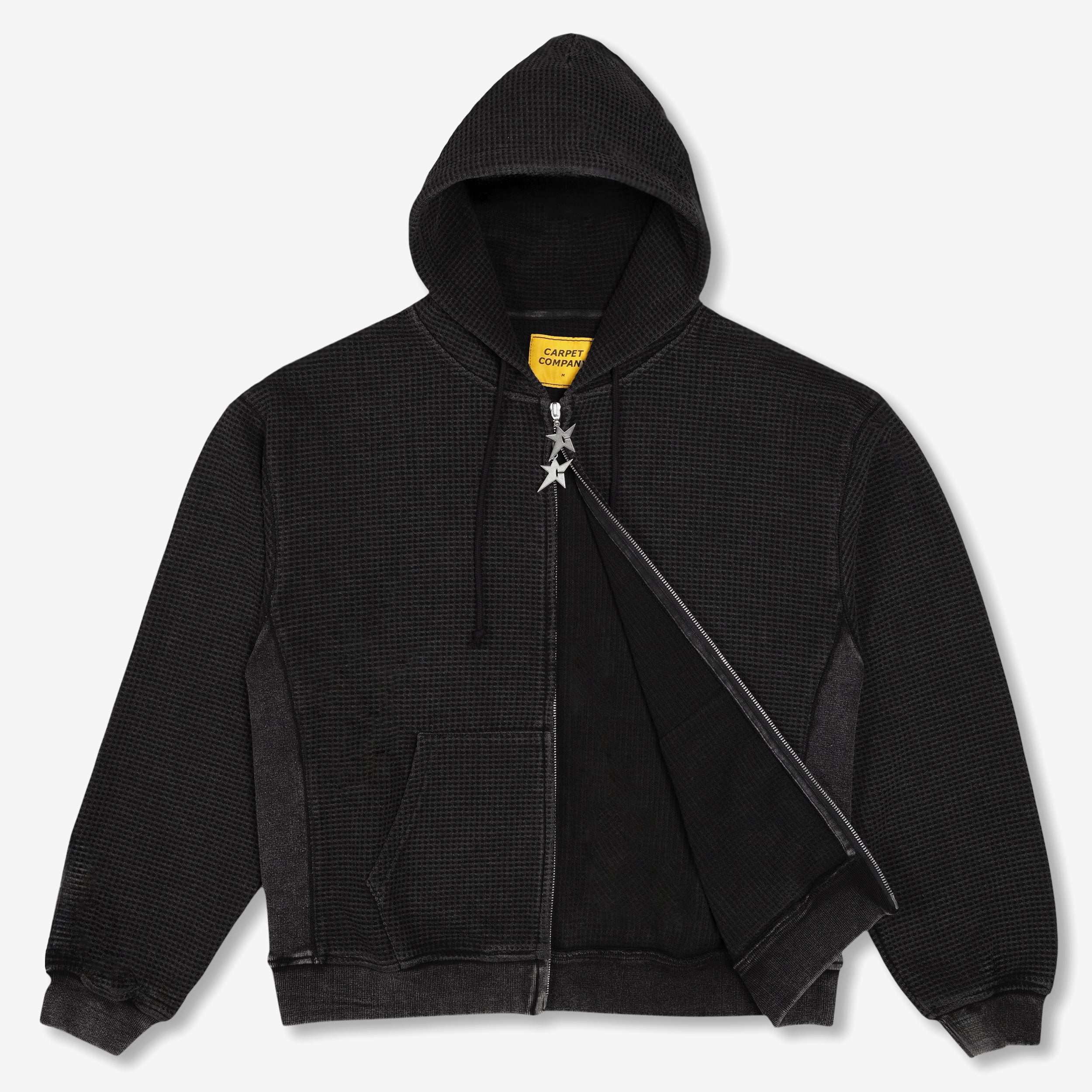 Carpet Company C-Star Double Zip Thermal Hoodie - CCS21-CSHOOD-BLK