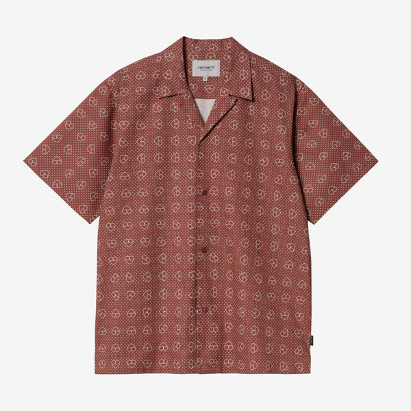 Carhartt WIP　SHORT-SLEEVE DREWE SHIRTS Carhartt Drewe Short Sleeve Shirt - Heart C Pinstripe