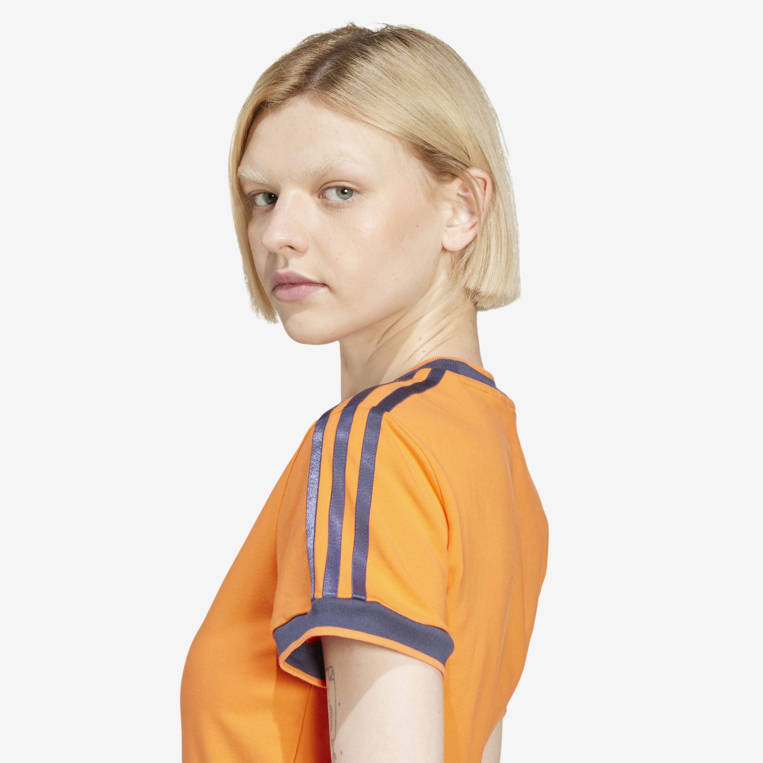 Wmns Linear Logo 3 Stripes Tee