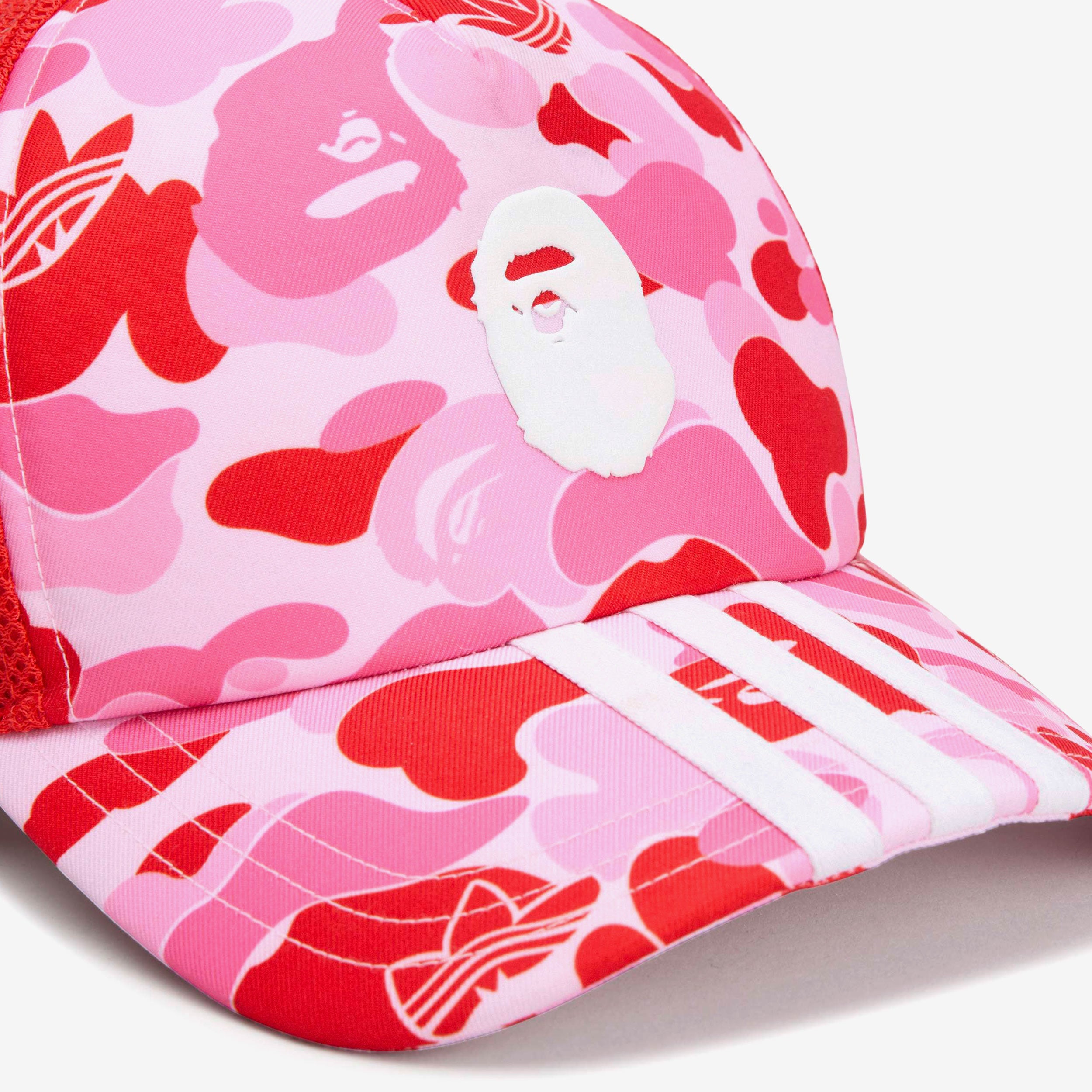 帽子 BAPE X ADIDAS PINK CAMO TRUCKER adidas Originals Trucker Cap x BAPE - KF4919 | SNS - SNEAKERSNSTUFF