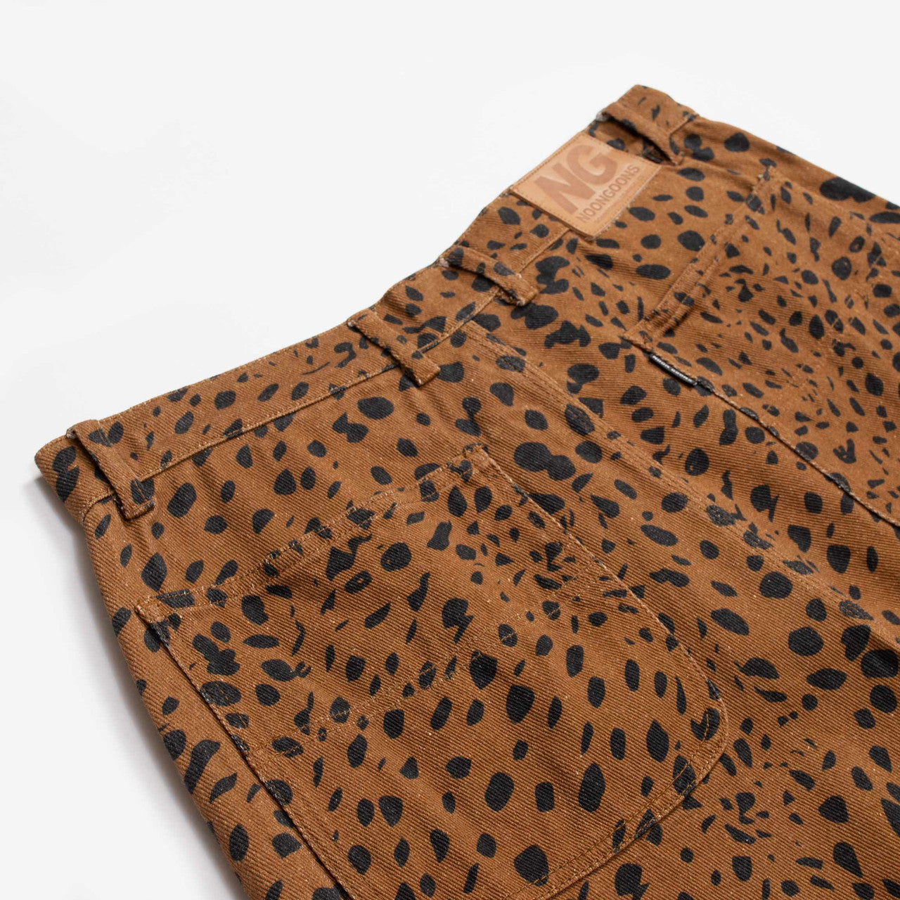 Go Leopard Denim Pant | NGSS22025-BRWN