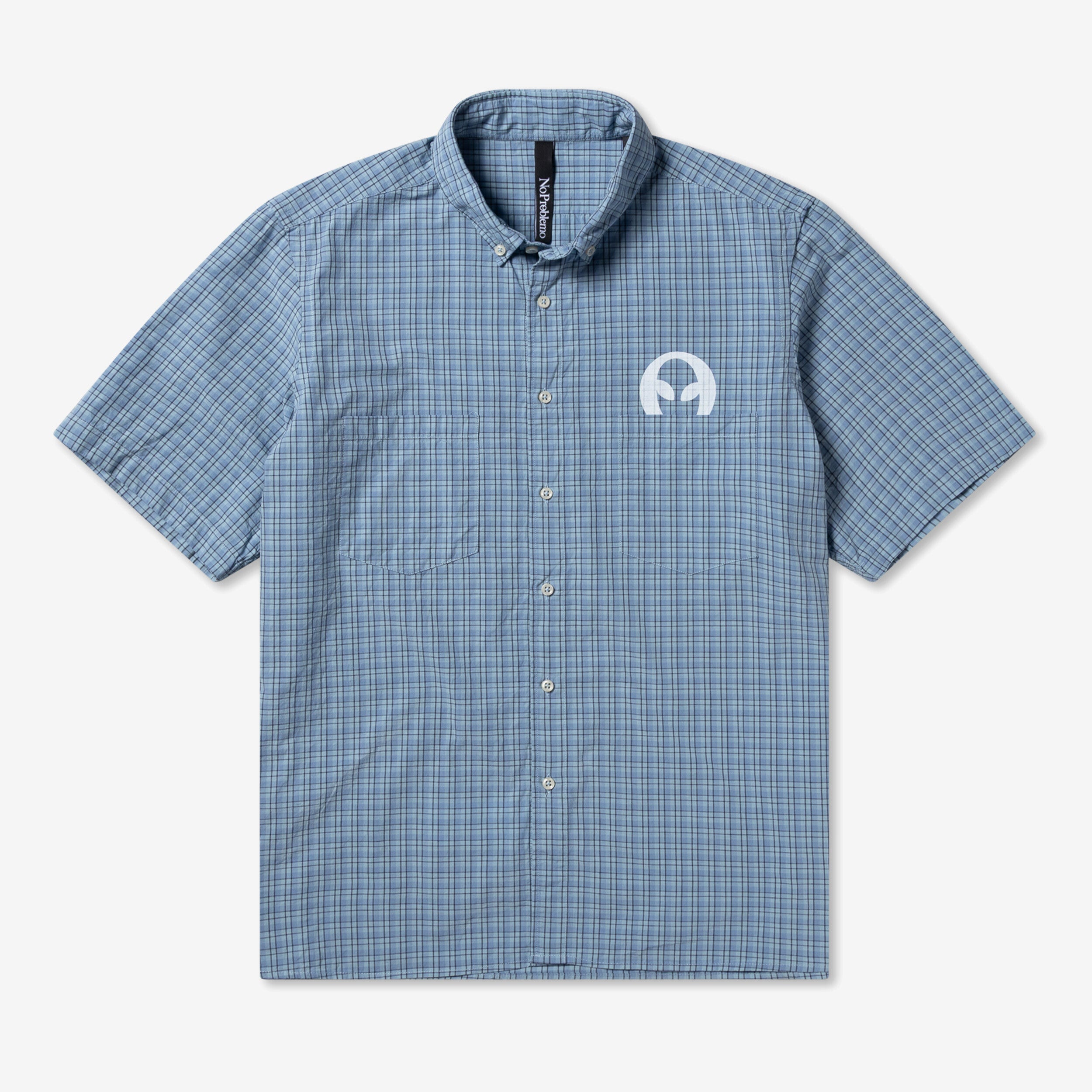 Alien-O Print Short Sleeve Check Shirt
