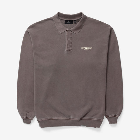 Represent Owners Club Long Sleeve Polo Sweat | OCM41117-165