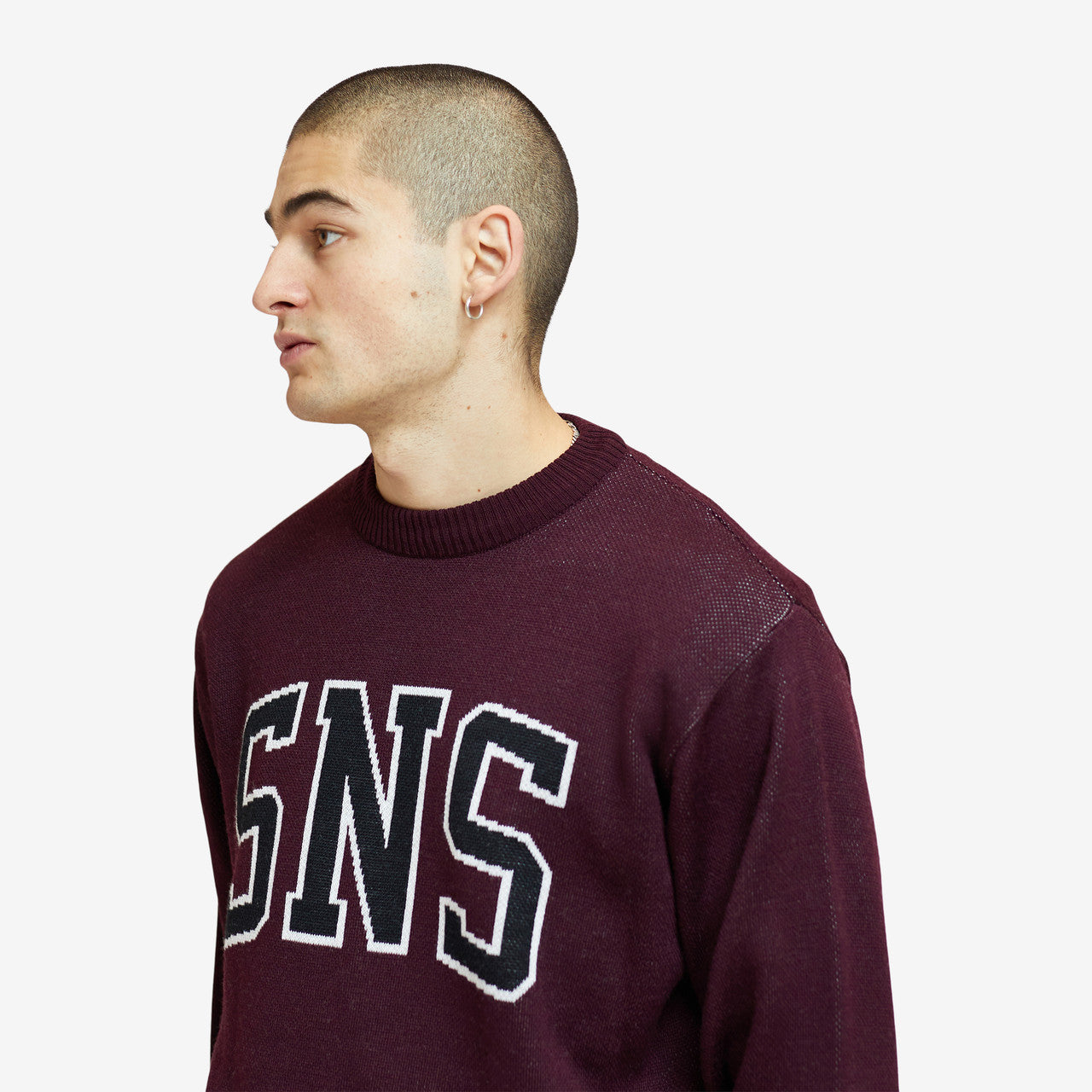 Collegiate Logo Knit Crewneck | SNS-3723-0200