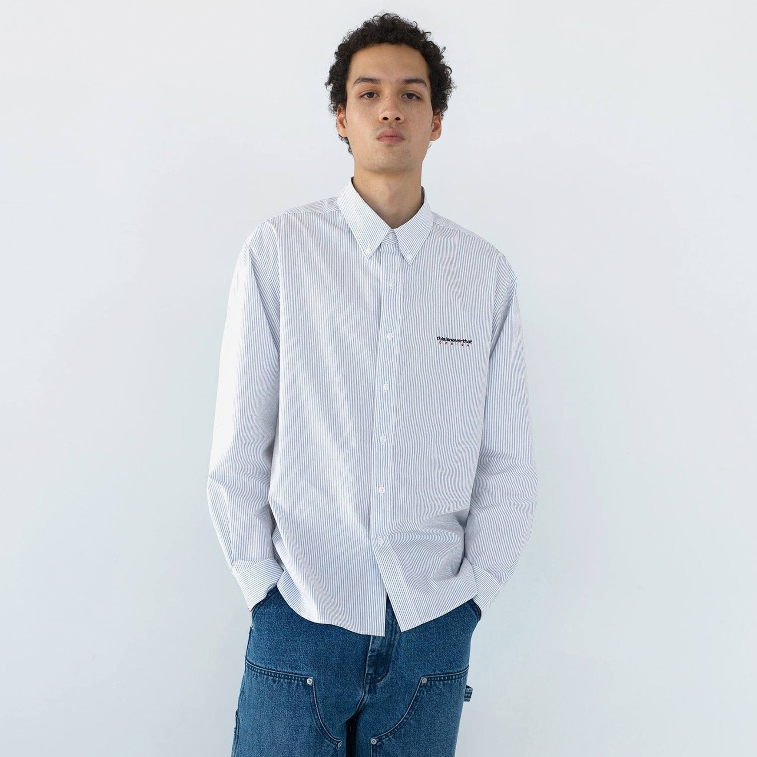 thisisneverthat DSN Striped Shirt - TN261WSHTL02-WHI | SNS