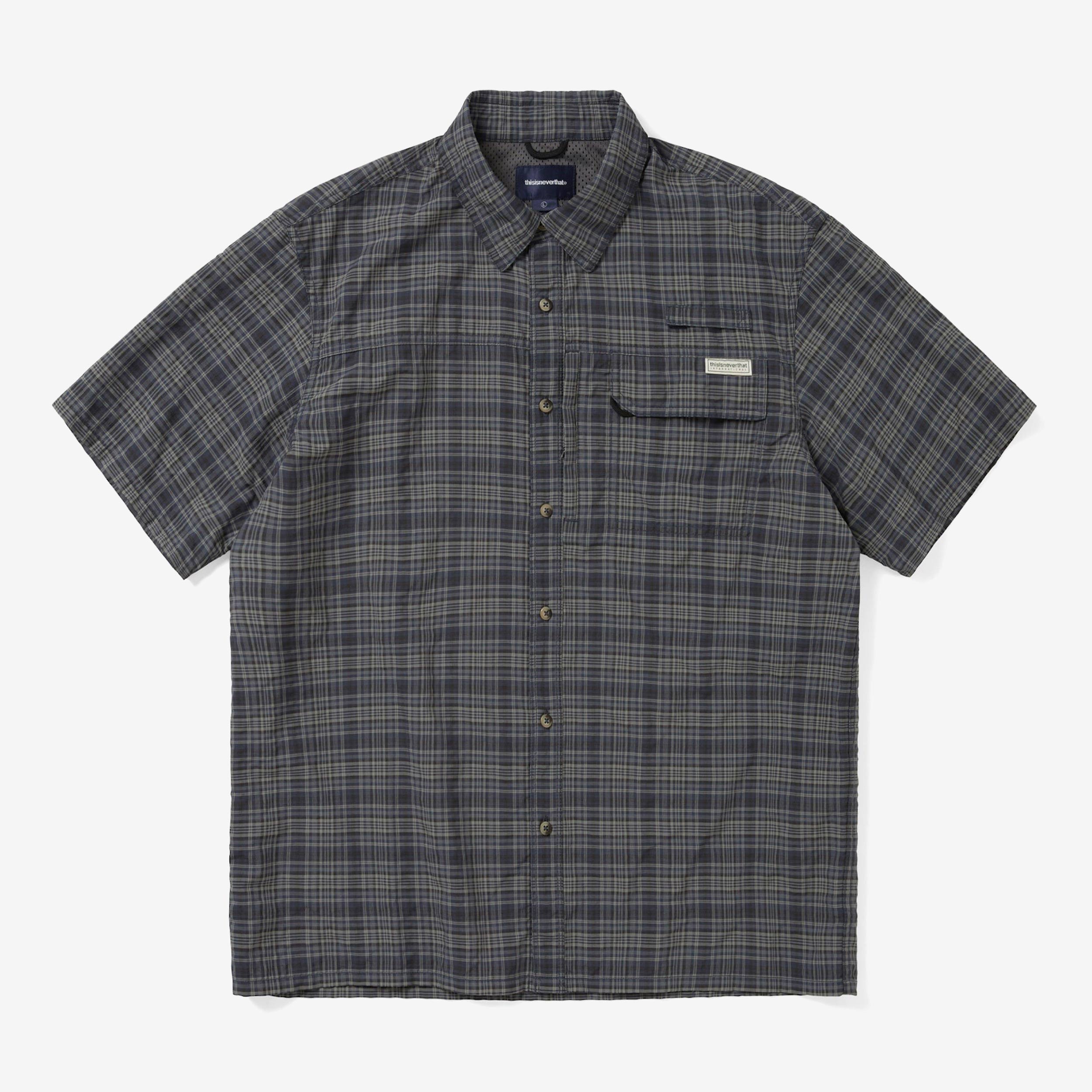 thisisneverthat Plaid Short Sleeve Fishing Shirt - TN261WSHTS03